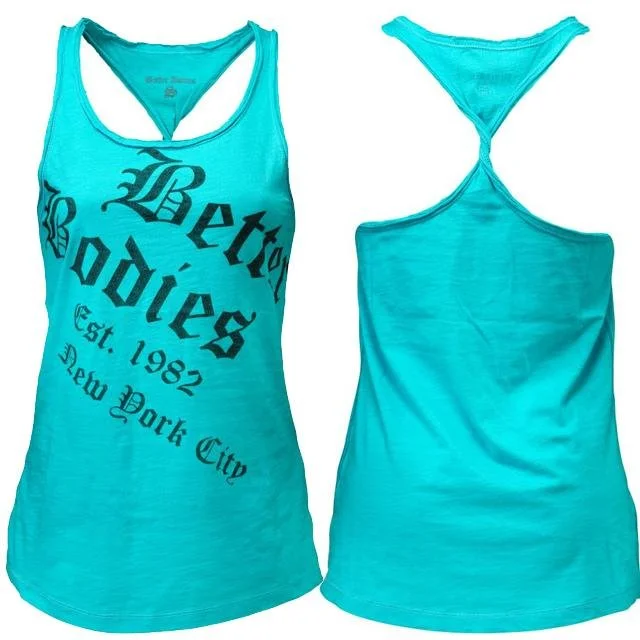 Casual Attire For Women Better Bodies Twisted T-Back - Aqua Blue