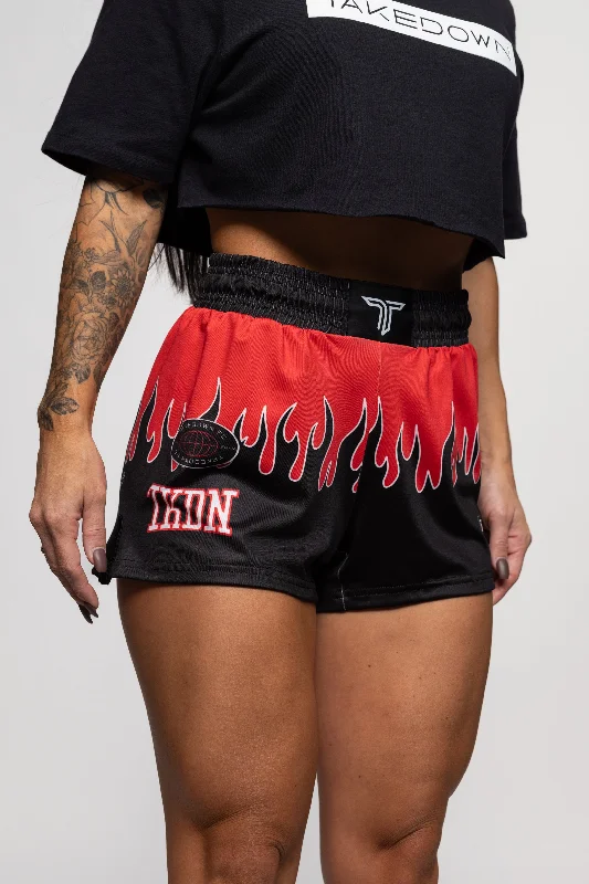 Must Haves Fire FC Women's Fight Shorts (3" Inseam) - Fire