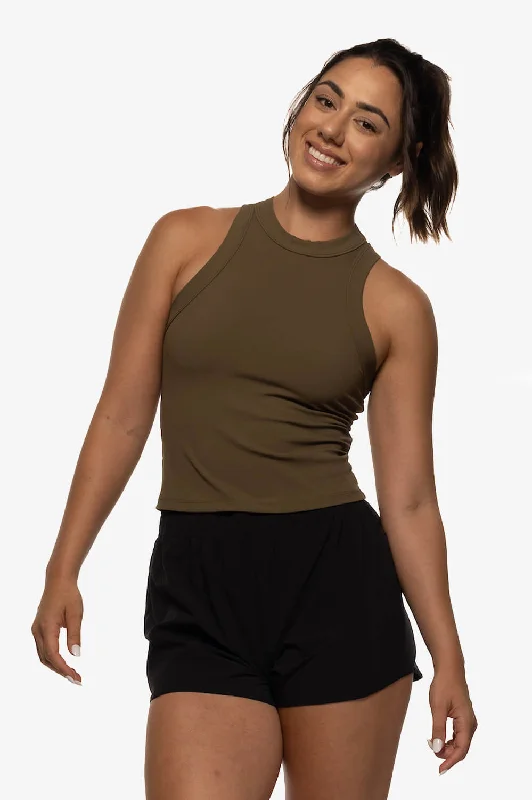 Contemporary Casual Deals Dalia Basic Top - Khaki