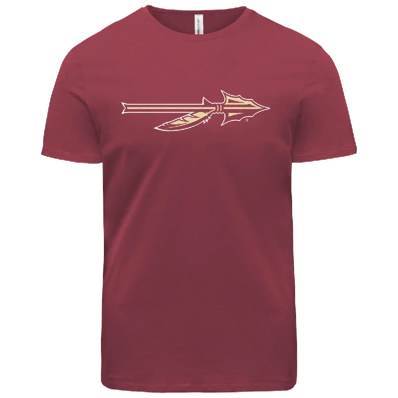 Minimalist Fashion Sale Ragz Adult/Unisex Spear Logo Short Sleeve T-shirt - Garnet