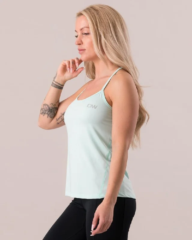 Women's Vintage-Inspired Outfit ICIW Spaghetti Tank Top - Mint