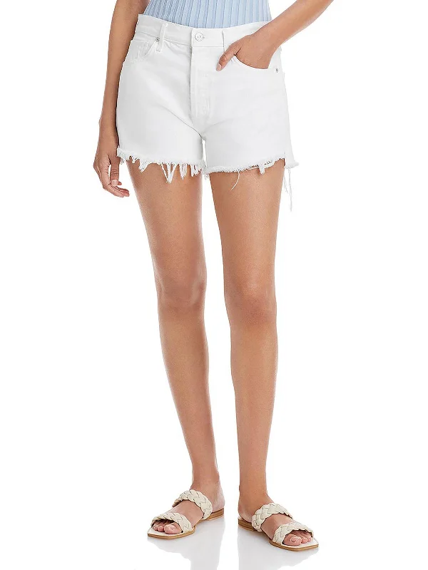 Women's Athleisure Apparel Marlow Womens Denim Frayed Hem Casual Shorts