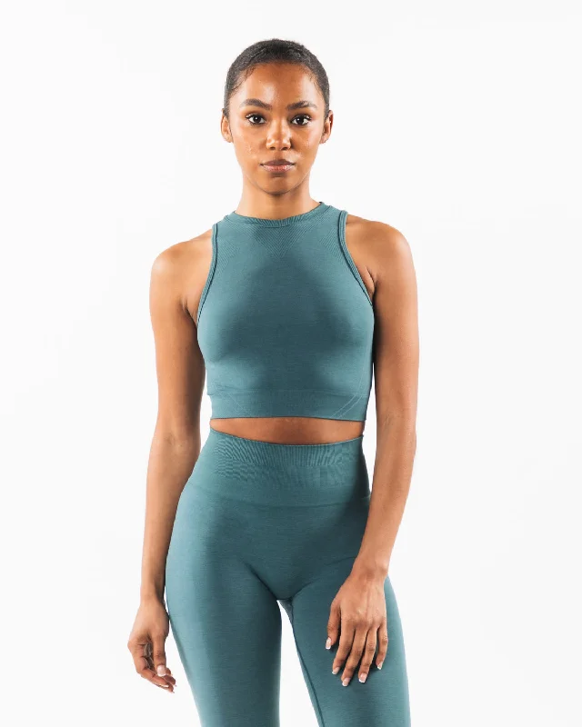 Quick Grab Deals Stratus Crop Tank - Ocean