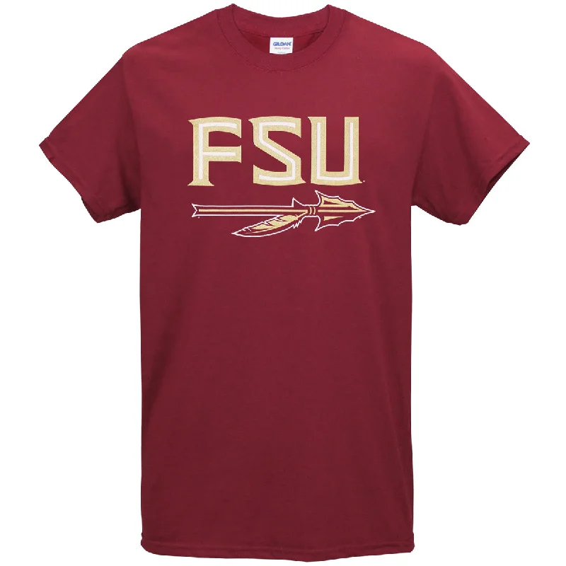 Urban Style Promotions Ragz Adult/Unisex FSU Spear Value Priced Short Sleeve T-shirt - Garnet