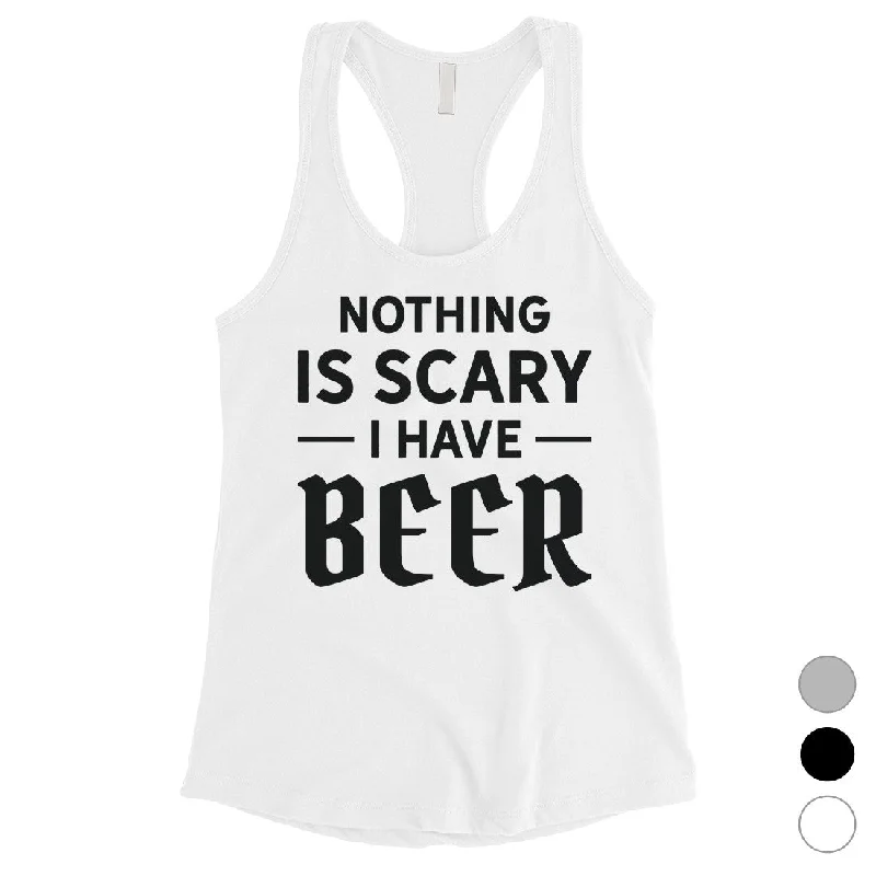 Romantic Fashion Discounts Nothing Scary Beer Womens Perfect Nice Halloween Costume Tank Top