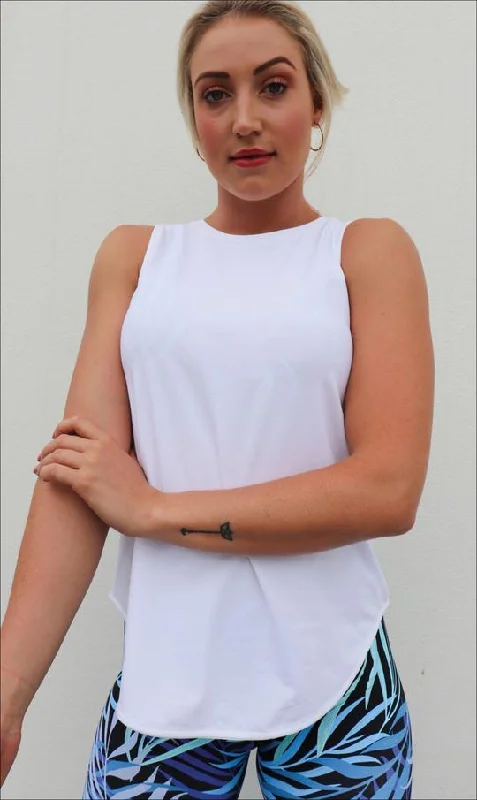 Stylish Women's Garments For Holidays White Palm Beach Tank