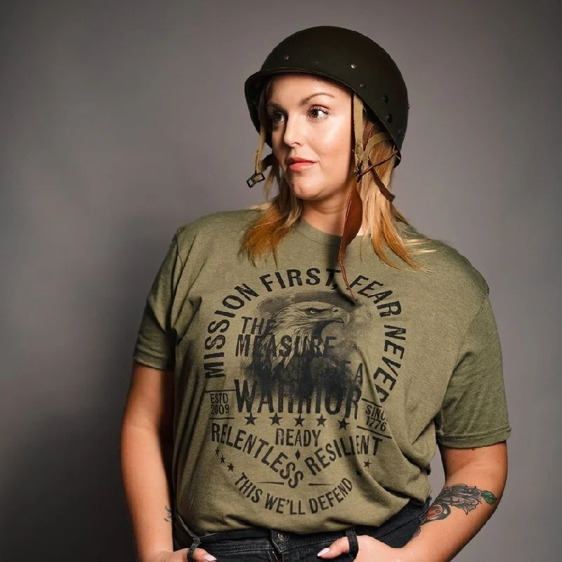 Women's Comfortable Garments Women's Mission First Boyfriend Fit T-Shirt - Military Green