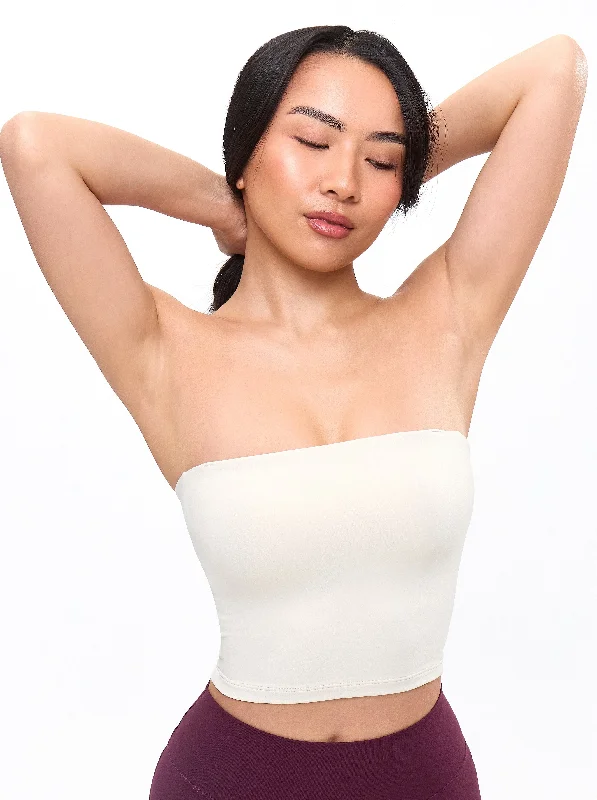 Affordable Luxury Women's Garments Butter Bandeau Crop - Bone