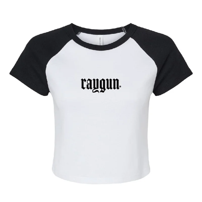 Women's Clothes For The Office RAYGUN Blackletter Logo Baby Tee